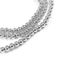 Perles rondes en hématite argenté