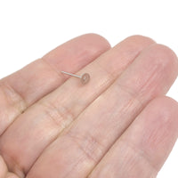 Tiges pour boucle d'oreille avec plaque de 4mm - Sans nickel, sans plomb et sans cadmium