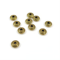 10 Perles rondelles en métal 8mm - Sans nickel, sans plomb et sans cadmium