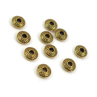 10 Perles rondelles en métal 8mm - Sans nickel, sans plomb et sans cadmium