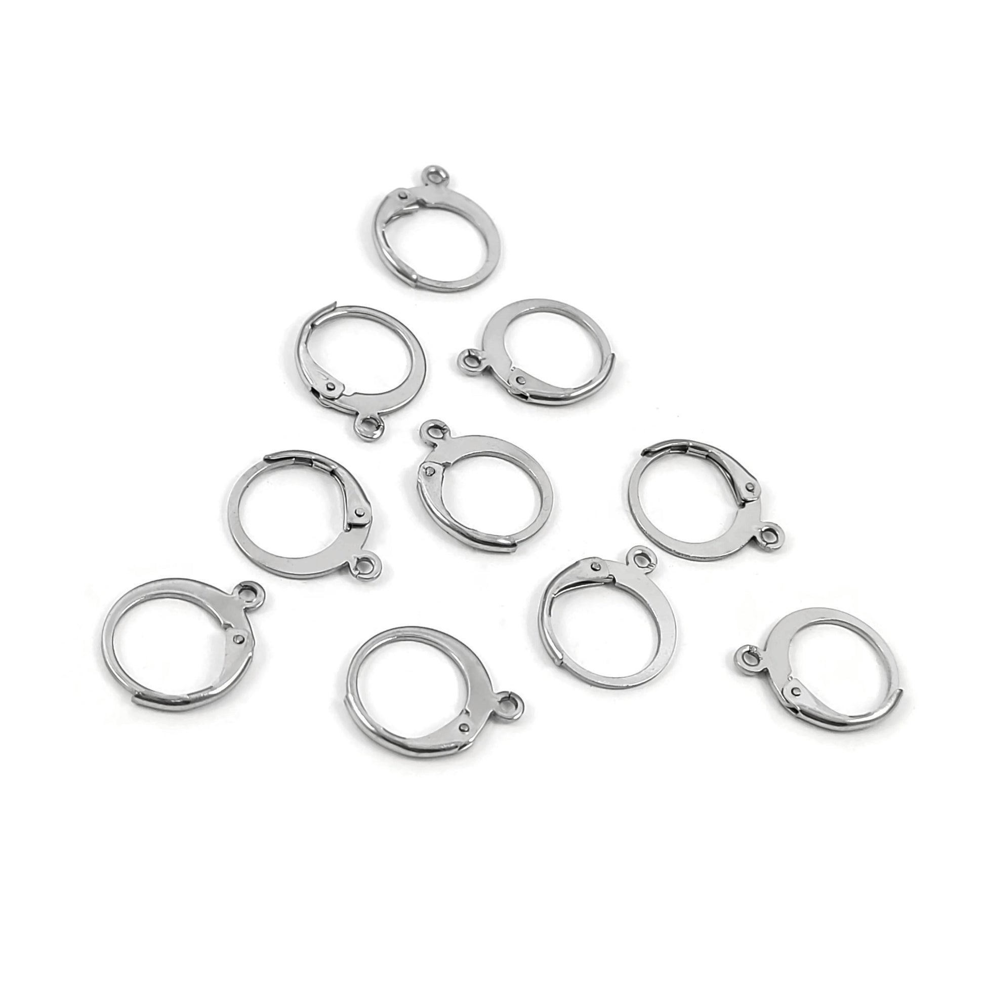 10 Crochets dormeuses en acier inoxydable chirurgical 316