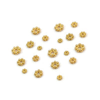5 perles d'espacement marguerite en acier inoxydable