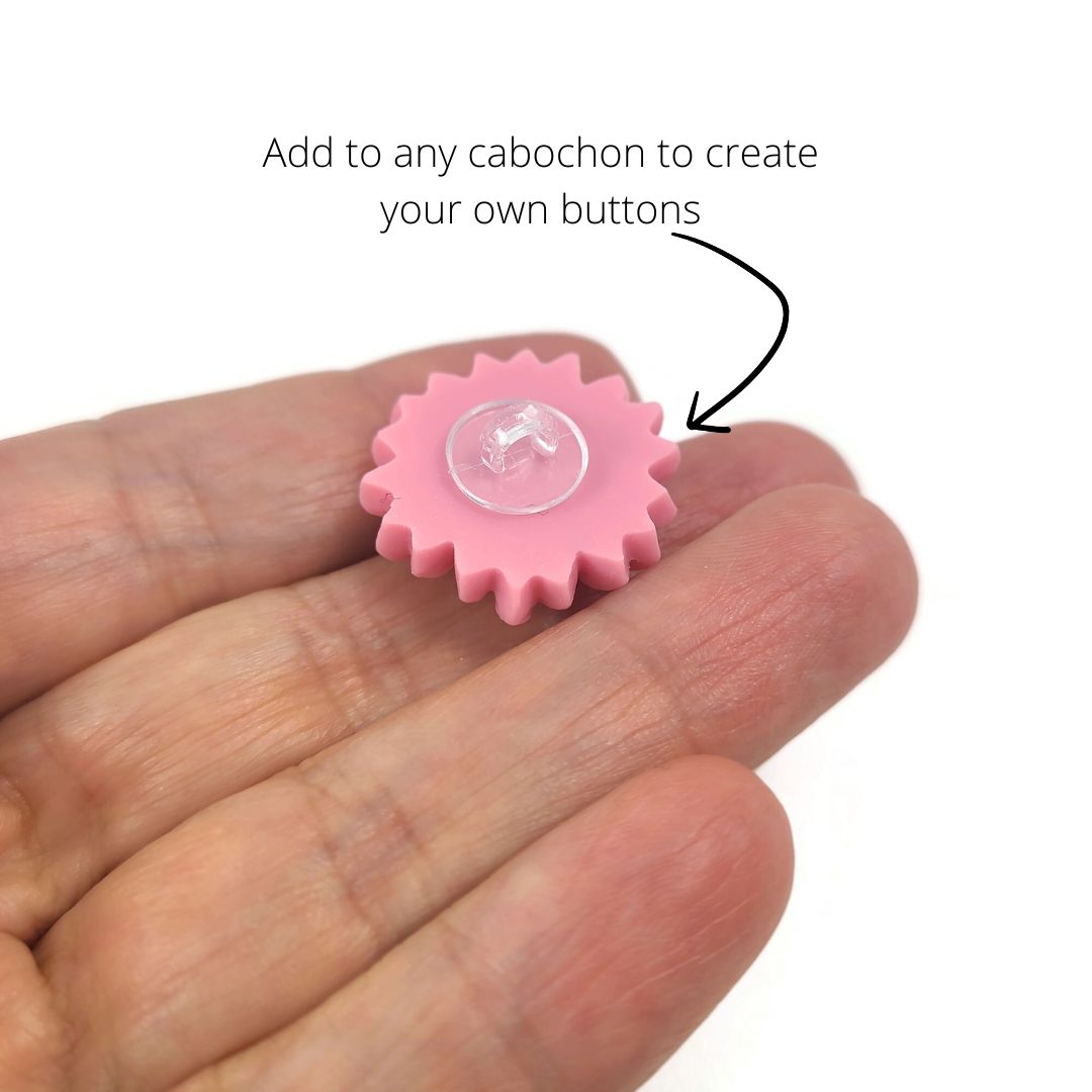 10 Clear shank button settings - Make you own buttons