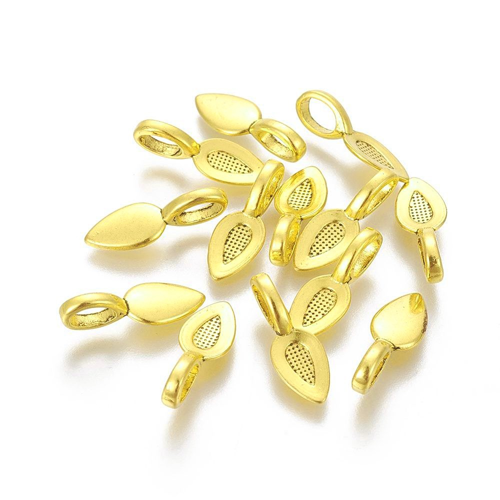 Jewelry Findings - Bails - Gold Color (Qty 10) Medium Glue On Bails – Glass  Designs by DQ