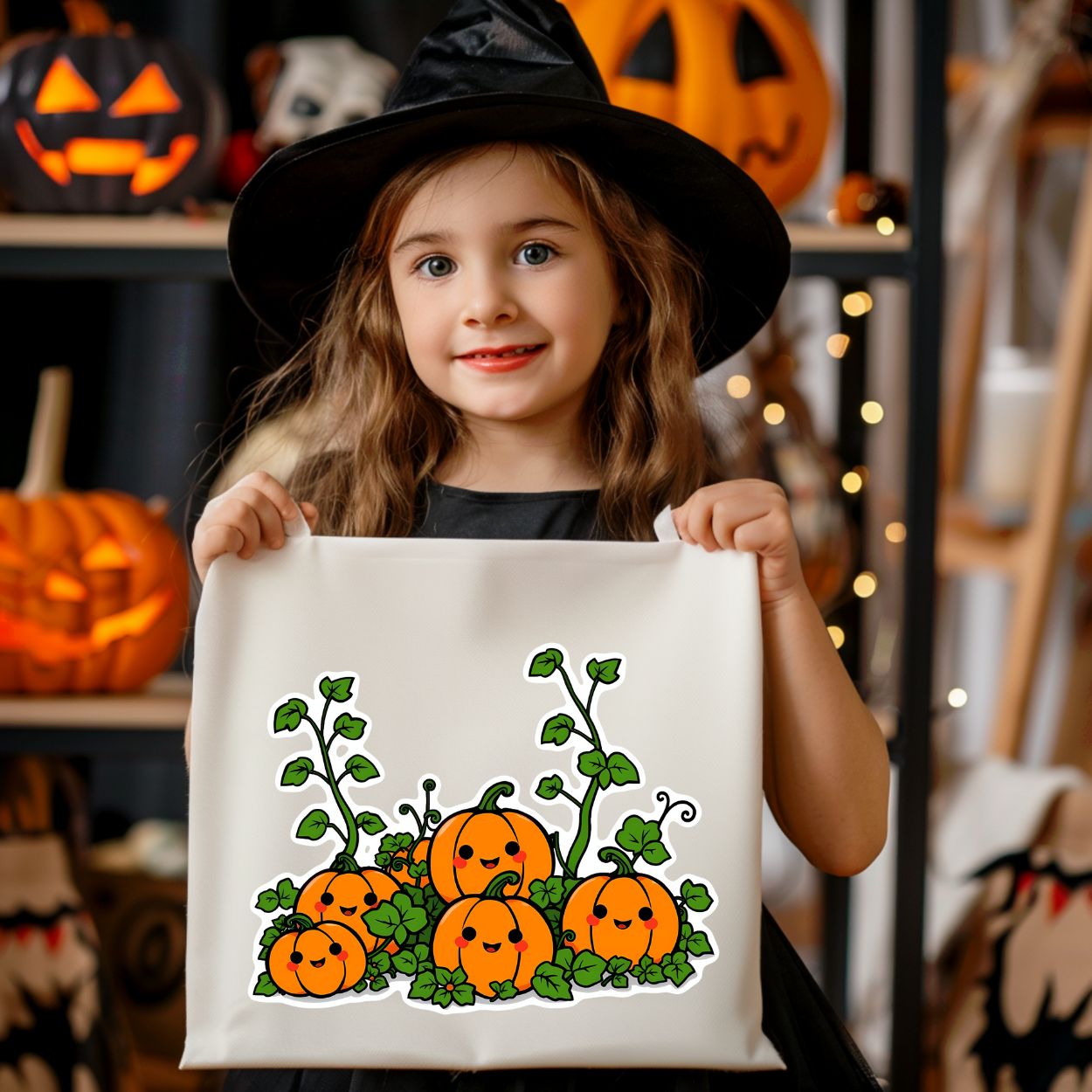 Halloween - Lot de 12 mignons autocollants PNG