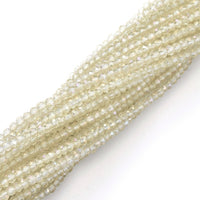 Tiny faceted beads 2mm, Metallic seed bead