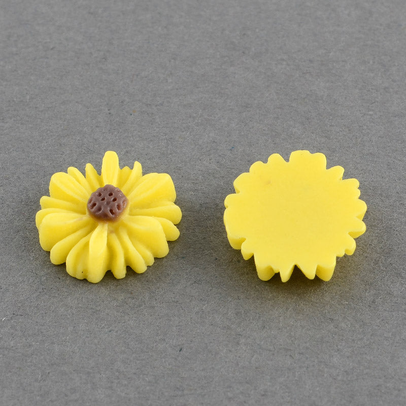 13mm daisy flatback resin cabochons