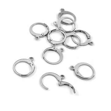 10 Crochets dormeuses en acier inoxydable chirurgical 316
