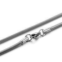 1 collier chaîne serpent en acier inoxydable