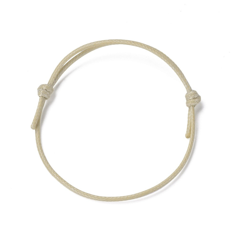 1 Base pour bracelet ajustable, Corde de polyester ciré