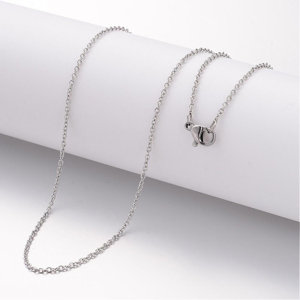 Fine cable stainless steel chain necklace 1.5mm
