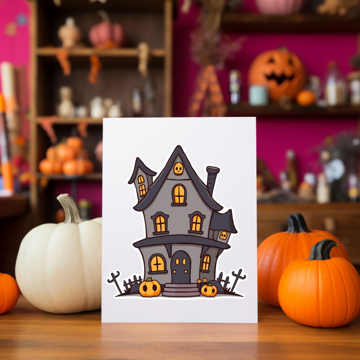 Halloween - Lot de 12 mignons autocollants PNG