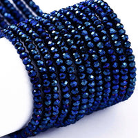 Tiny faceted beads 2mm, Metallic seed bead