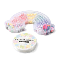 Fruit beads kit, Rainbow shaped box, Assorted acrylic and clay beads