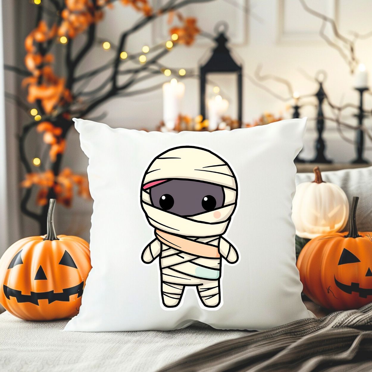 Halloween - Lot de 12 mignons autocollants PNG