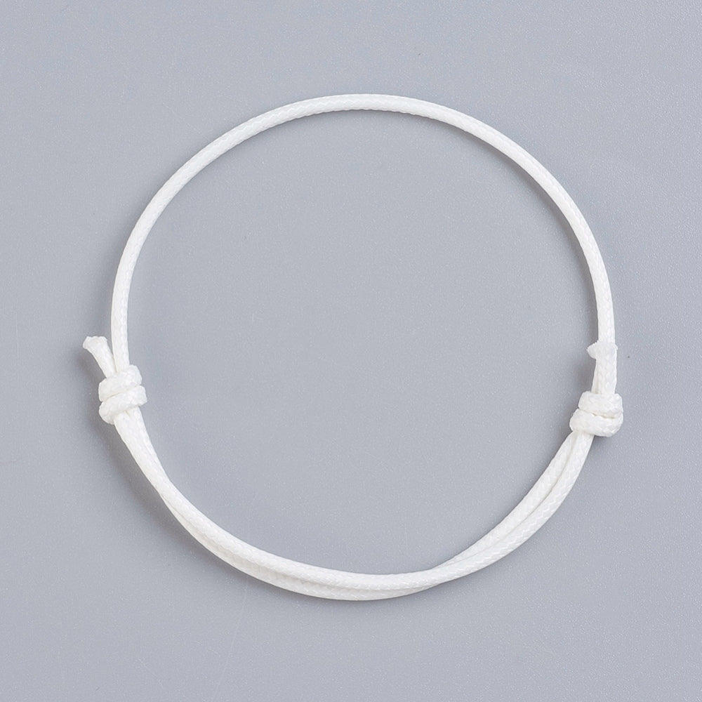 1 Base pour bracelet ajustable, Corde de polyester ciré