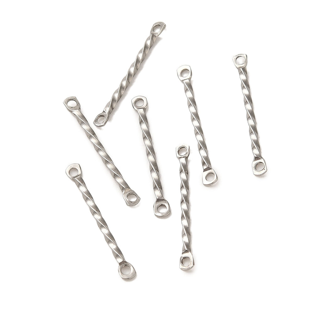 10 Stainless steel twisted bar link connectors