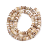 Perles en nacre naturel de 6mm