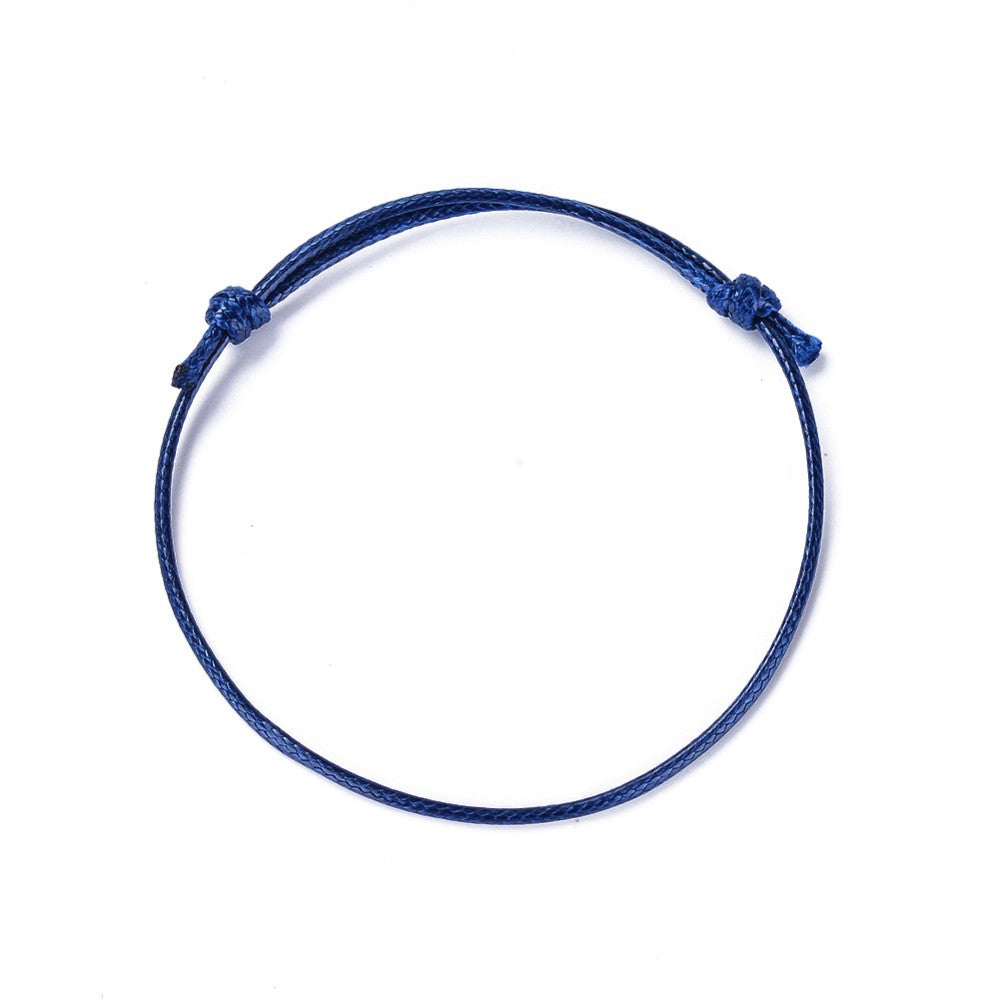 1 Base pour bracelet ajustable, Corde de polyester ciré