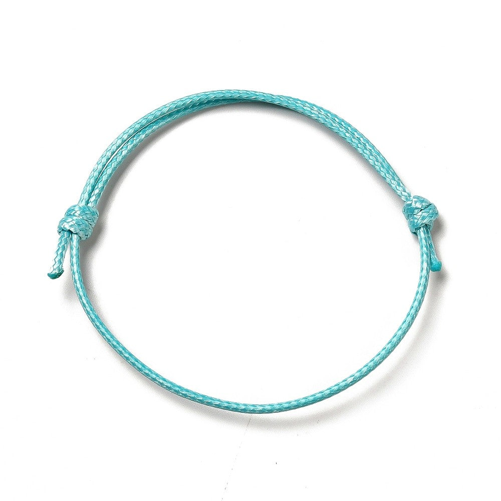 1 Adjustable waxed cord bracelet