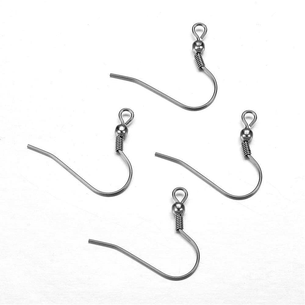 50 Stainless steel fishhook ear wires