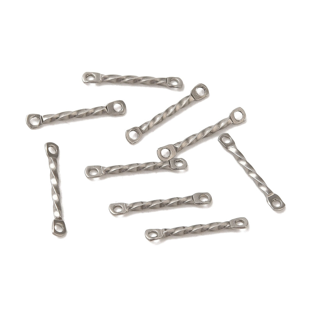 10 Stainless steel twisted bar link connectors