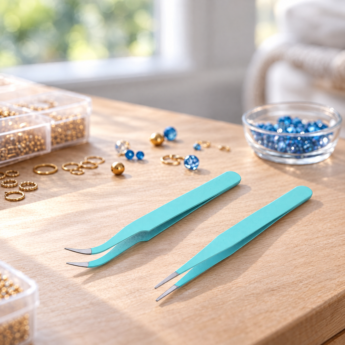 Stainless Tweezers for Jewelry, Beads & DIY Crafts