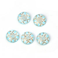 Cute gold floral cabochons 10mm