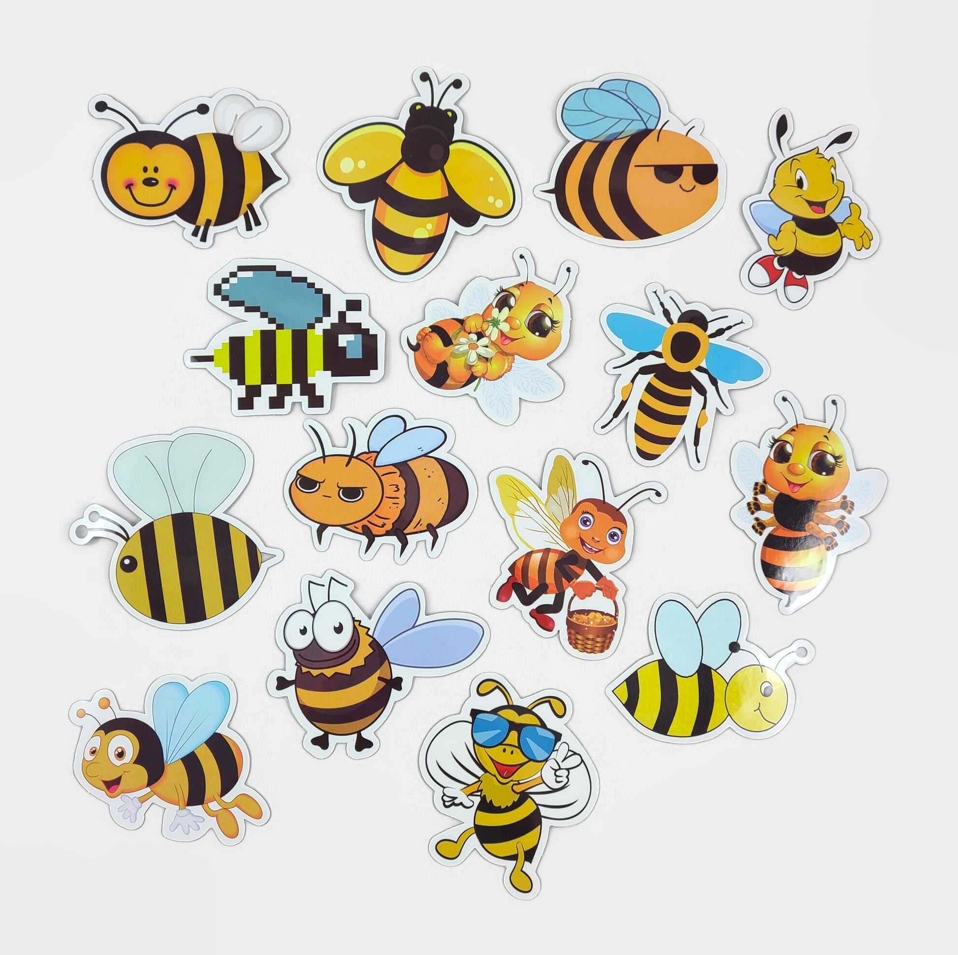 50 autocollants abeilles en vinyle