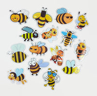 50 autocollants abeilles en vinyle