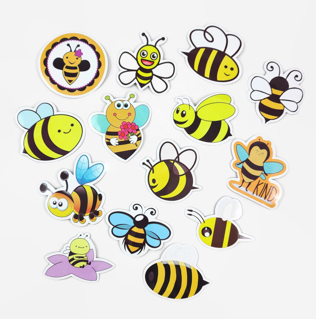 50 autocollants abeilles en vinyle