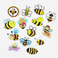 50 autocollants abeilles en vinyle
