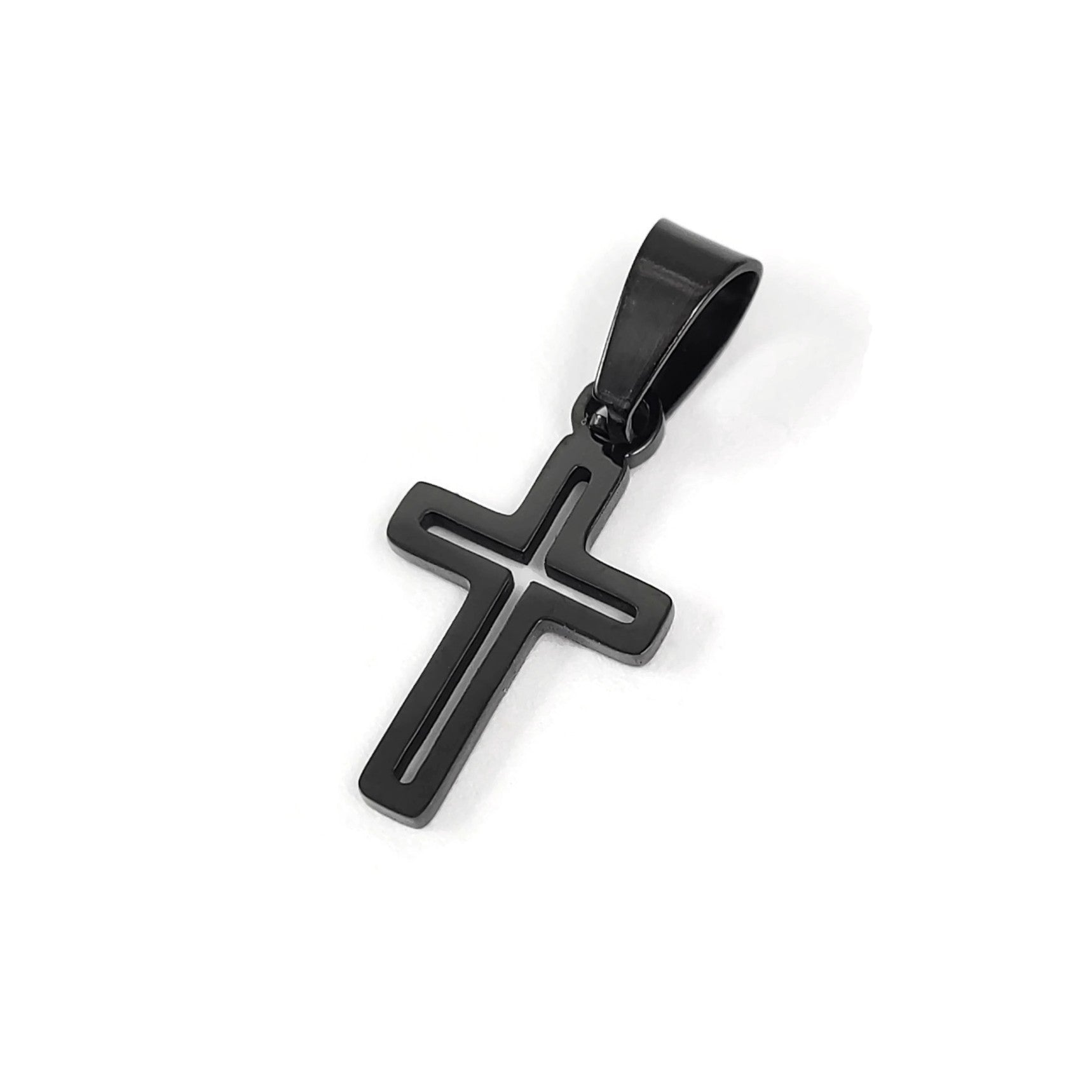 1 stainless steel cross pendant 18mm