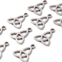 1 Celtic stainless steel trinity knot charm 13mm