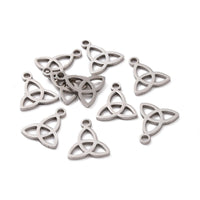 1 Celtic stainless steel trinity knot charm 13mm