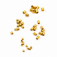 10 gold stainless steel crimp tube beads - 4 sizes available