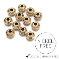 10 Saucer spacer beads 6mm