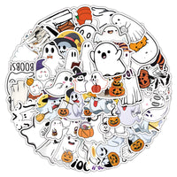 50 halloween ghost vinyl sticker pack