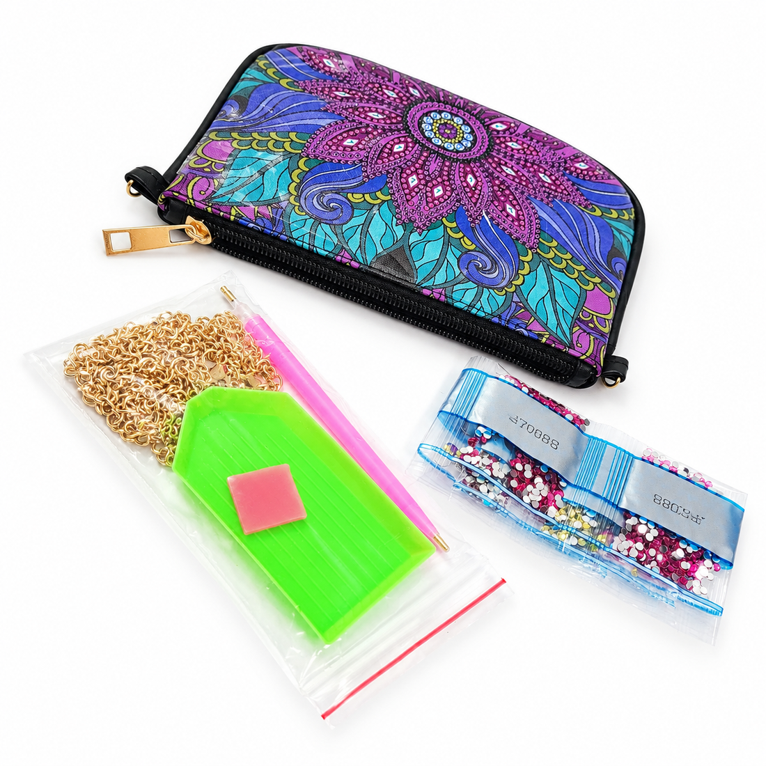 DIY Zipper Crossbody Bag Diamond Painting Kit
