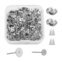Kit pour la fabrication de boucles d'oreille, Clous et stoppeurs en acier inoxydable
