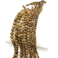 Natural Picture Jasper Beads – Round Gemstone Strand in 4mm, 6mm, 8mm