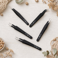 6pcs Tweezers Set for Jewelry, Beads & DIY Crafts