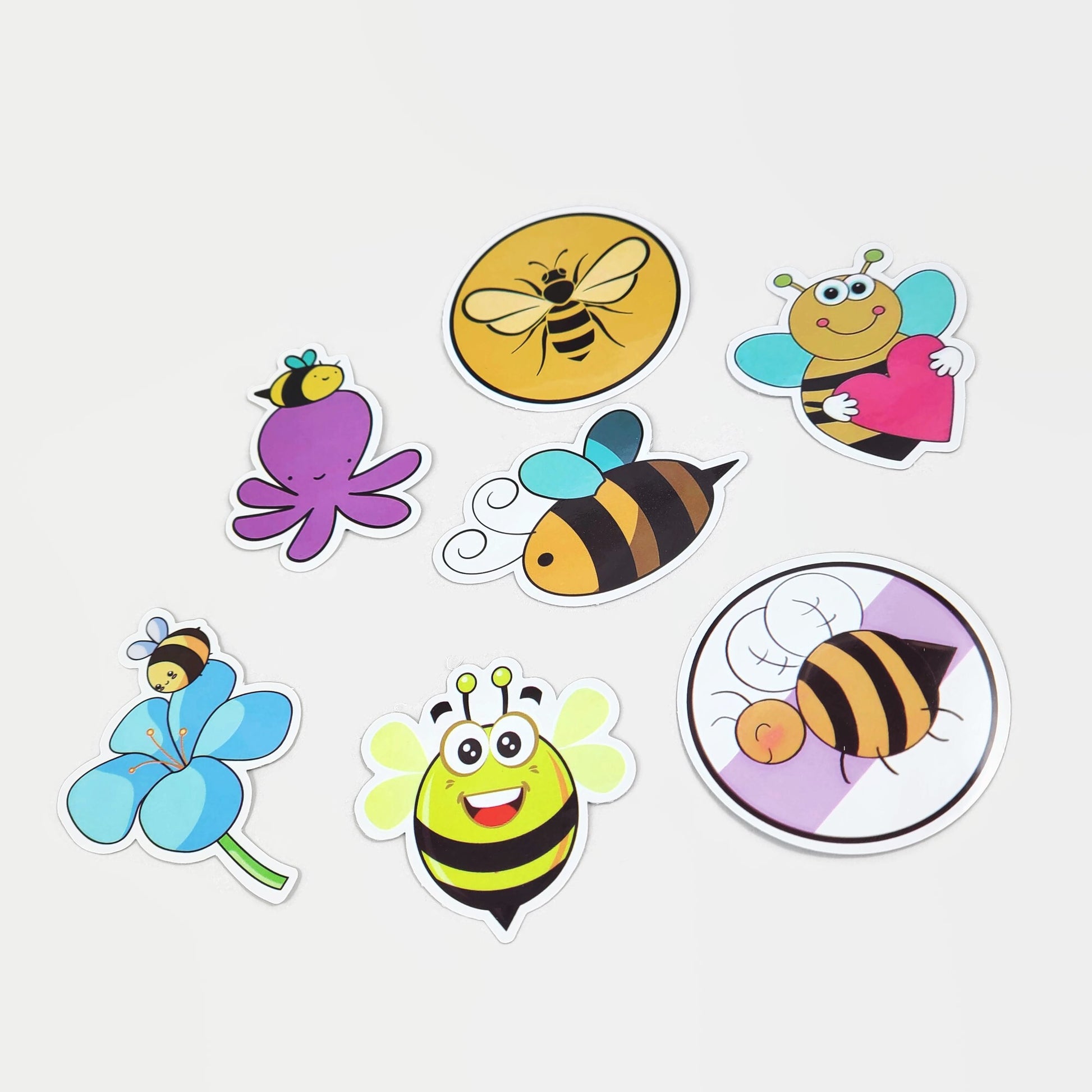 50 autocollants abeilles en vinyle