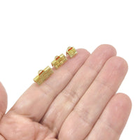 10 fermoirs griffes en laiton or texturé