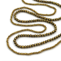 Gold Electroplated Faceted Glass Beads