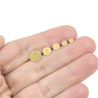 50 Gold Stainless Steel Flat Pad Stud Earring Posts