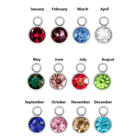 1 Small birthstone charm - Silver