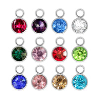 1 Small birthstone charm - Silver