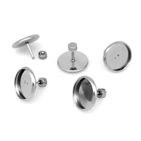 2 Screw back earring stud cabochon settings