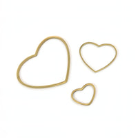 1 Heart Stainless Steel Linking Ring